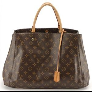 Louis Vuitton Montaigne GM Two Way Tote with Vachetta Leather